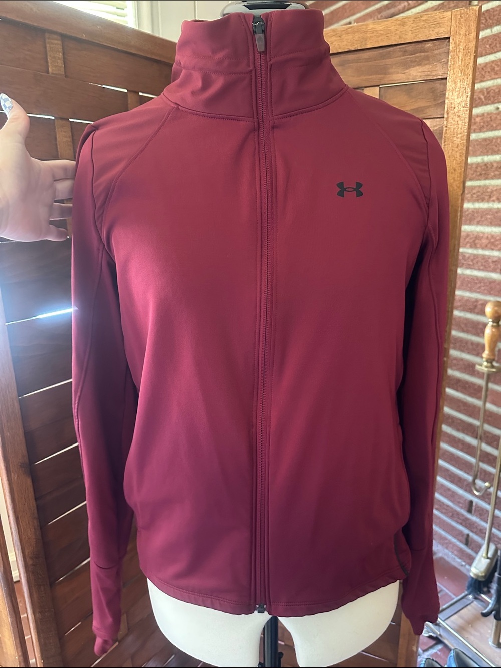 Under Armour Women's Maroon Full-Zip Coldgear Jacket